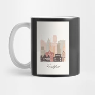 Frankfurt, Germany, map skyline - 04 style Mug